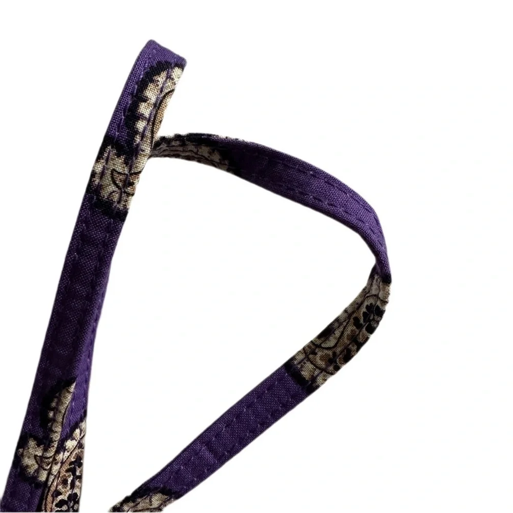 Vera Bradley Purple Paisley Lanyard Simply Violet Pattern Like New